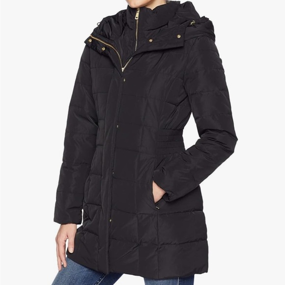 Cole Haan Down Coat with Bib Front - Picture 2 of 9